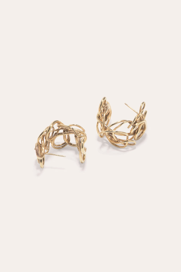 No Time for Caution - Gold Vermeil Earrings