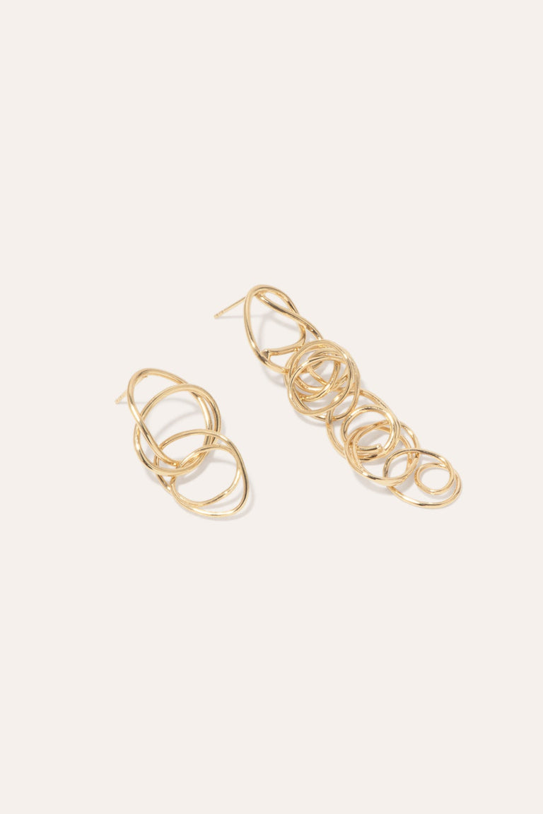 Tumble, Tumble - Gold Vermeil Earrings