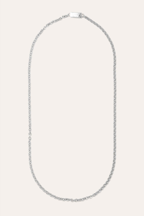 H21 - Collier en argent sterling plaqué platine