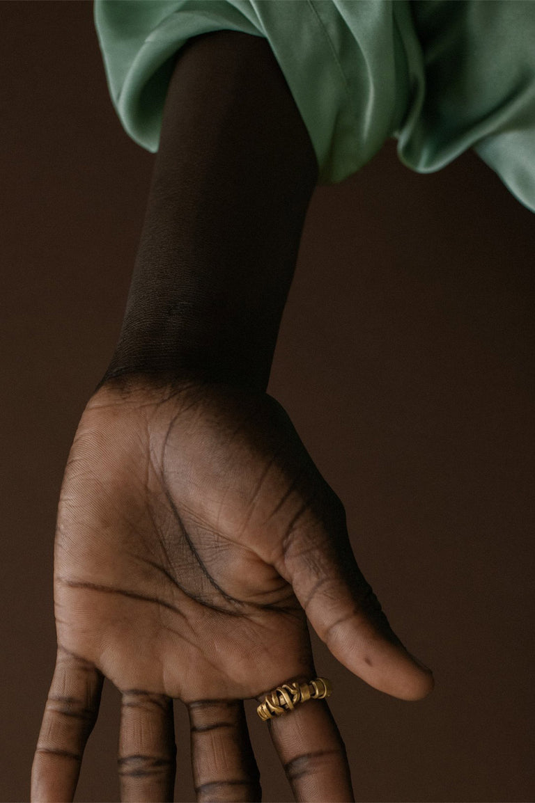 Maintenu ensemble (ne pas démêler) - Bague en argent recyclé
