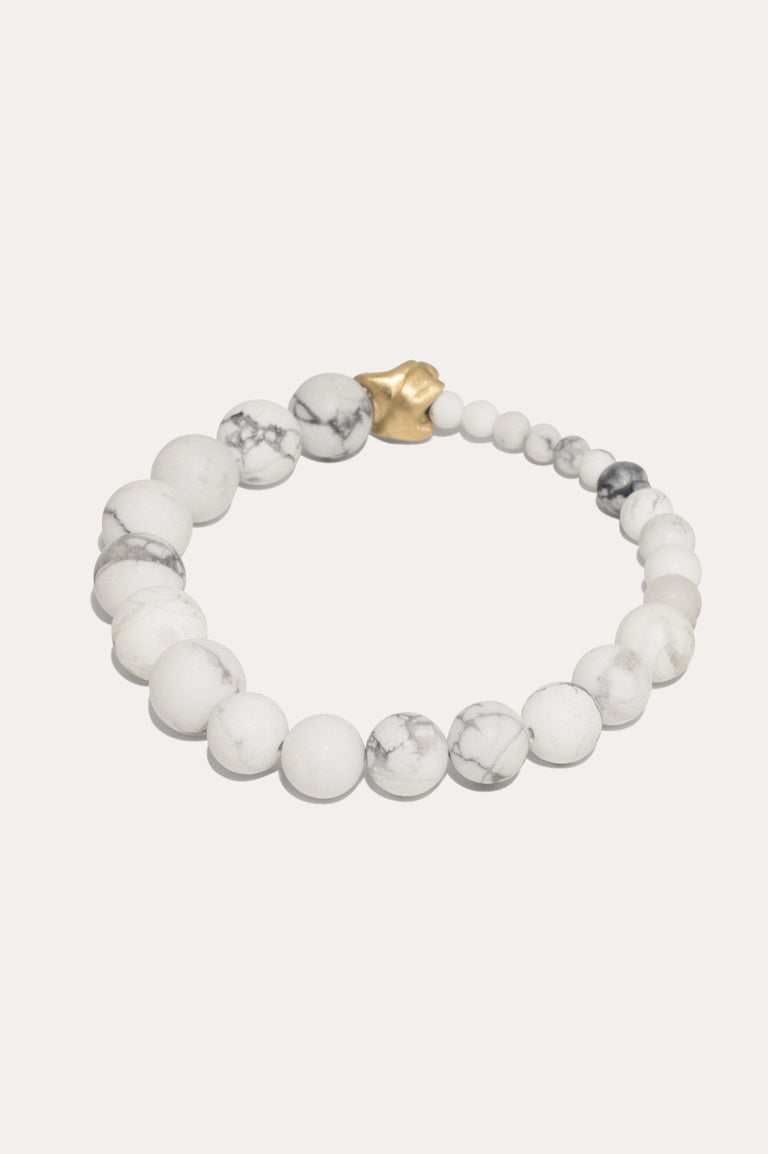 Tidelands - White Howlite and Recycled Gold Vermeil Bracelet