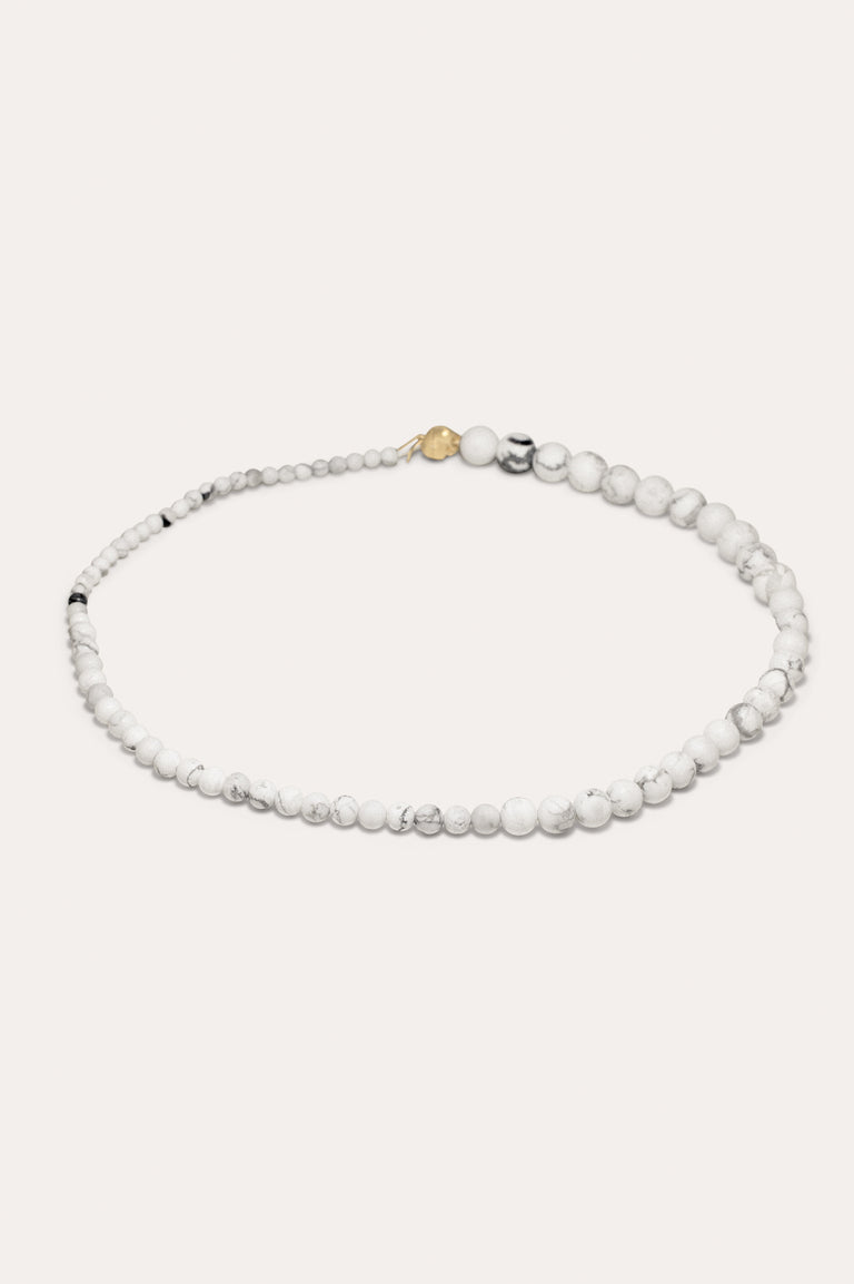 Tidelands - White Howlite and Gold Vermeil Necklace