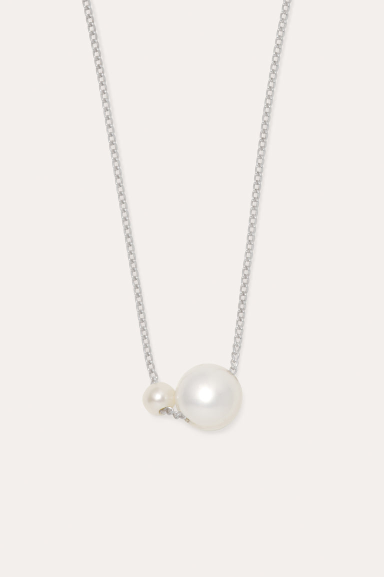 One [Blank] Can Change the World - Pearl and Platinum Plated Pendant