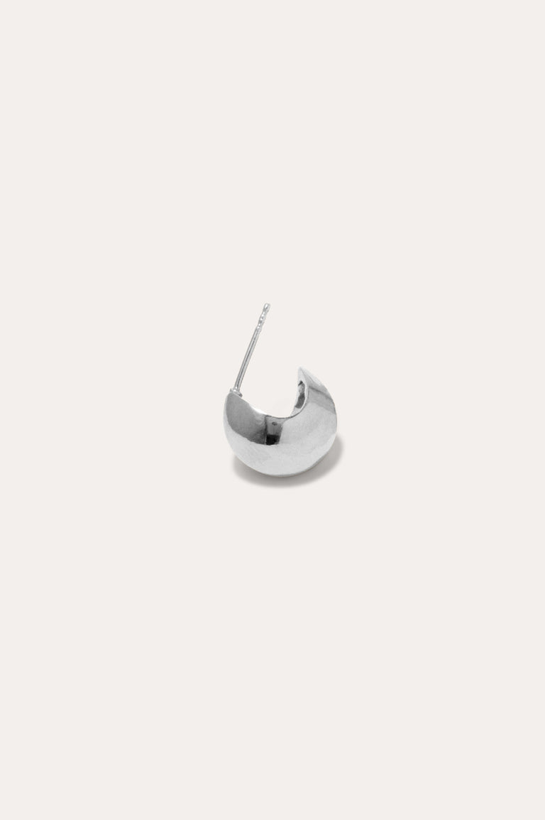 H39 - Boucle d'oreille plaquée platine