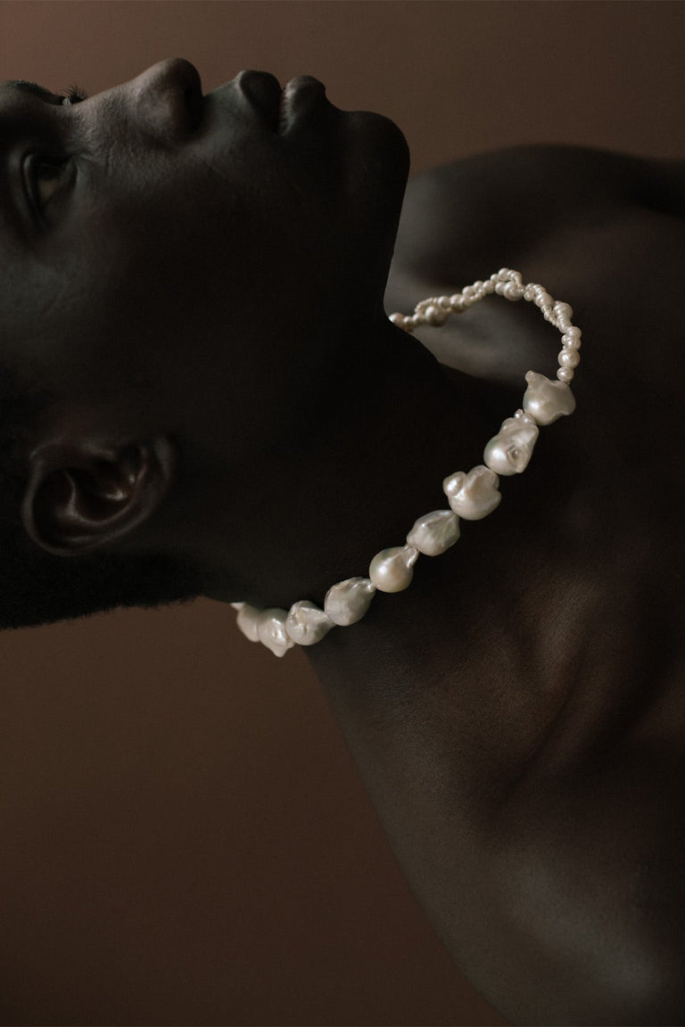 Parade Of Possibilities - Pearl and Platinum Plated Necklace
