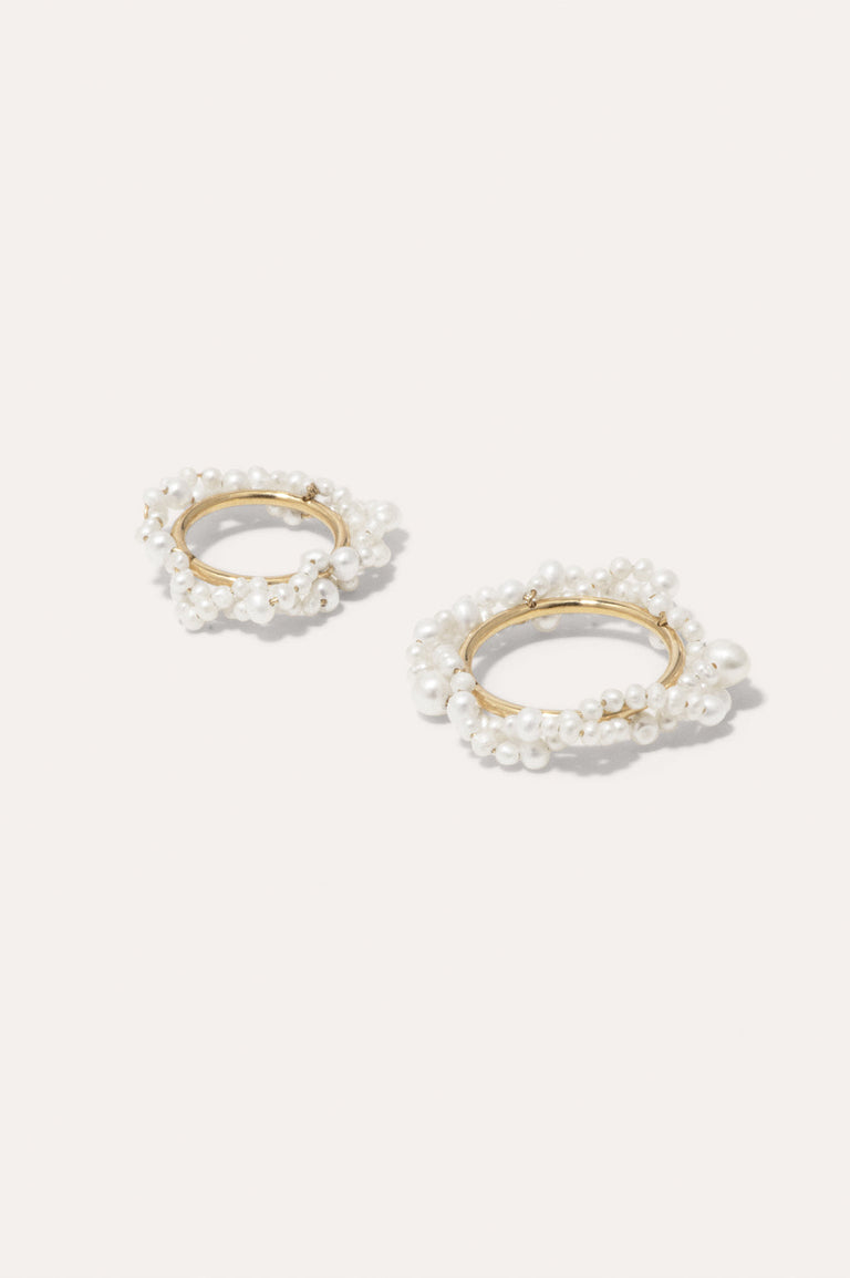 Stratus - Freshwater Pearl and Gold Vermeil Rings
