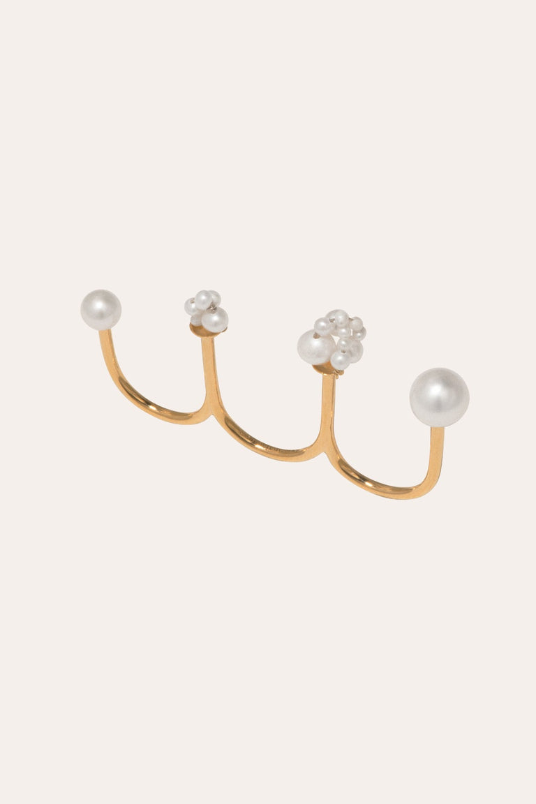 The Reflection of the Moon - Pearl and Gold Vermeil Ring