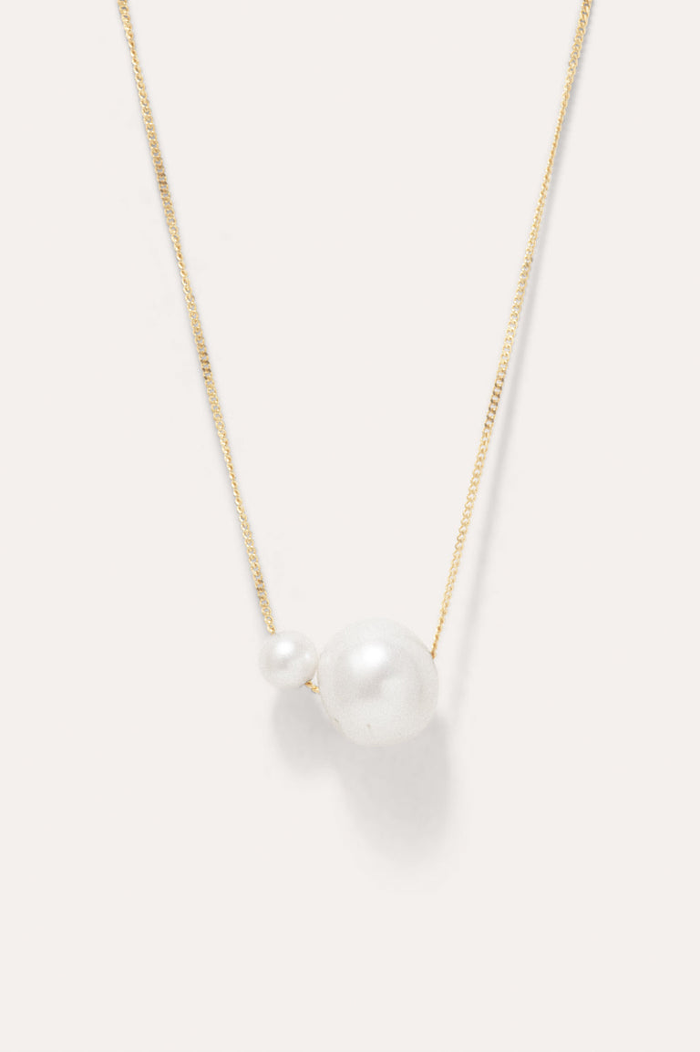 One [Blank] Can Change the World - Pearl and Gold Vermeil Pendant