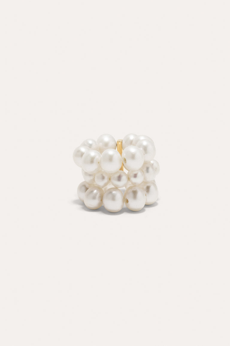 One [Blank] Can Change the World - Freshwater Pearl and Gold Vermeil Rings