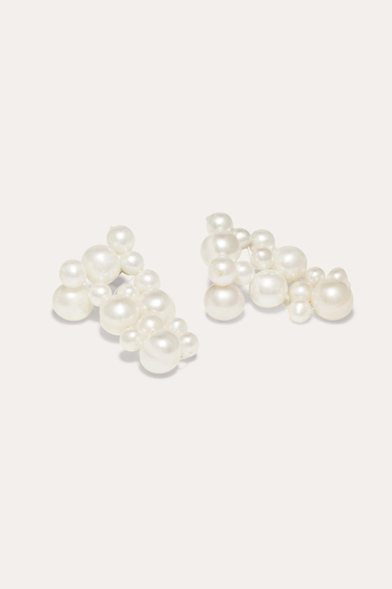 What's the Big Idea? - Pearl and Gold Vermeil Earrings