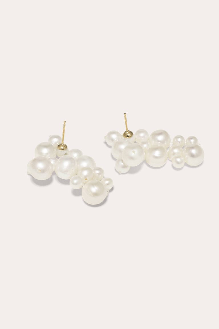 What's the Big Idea? - Pearl and Gold Vermeil Earrings