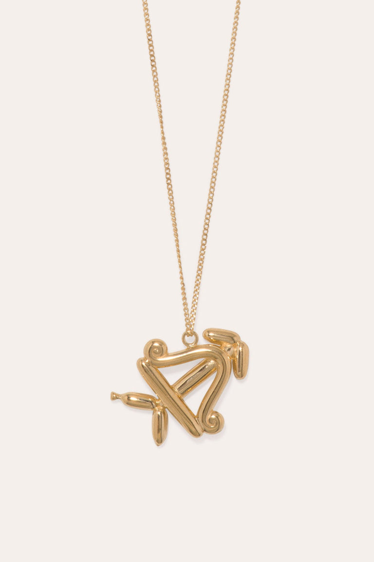Pendentif plaqué or Classiworks™ à motif du Zodiaque Sagittaire