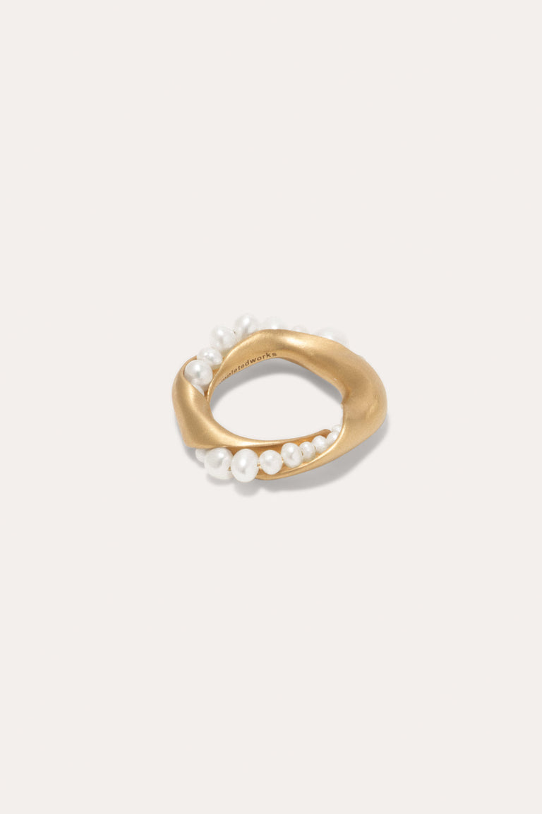 Drippity Drip - Freshwater Pearl and Gold Vermeil Rings