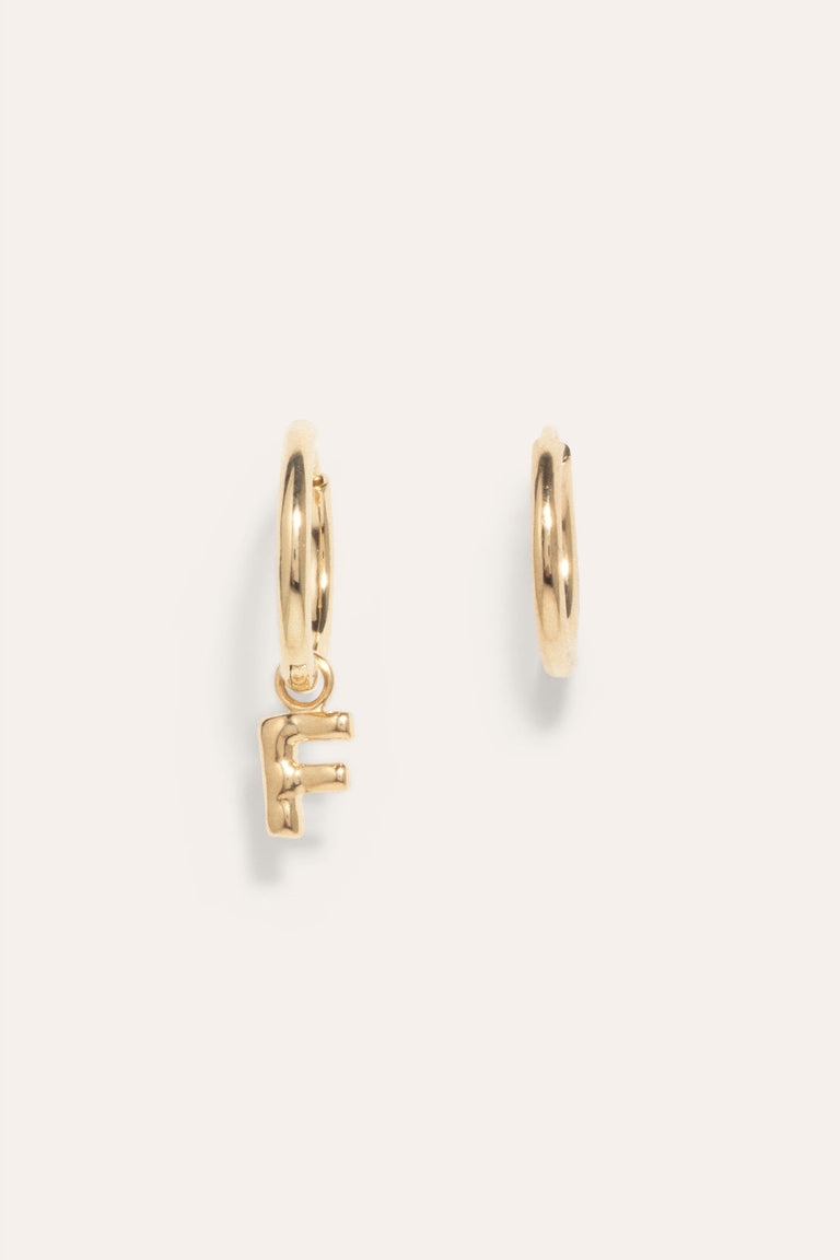 Classicworks™ F - Recycled Gold Vermeil Earrings