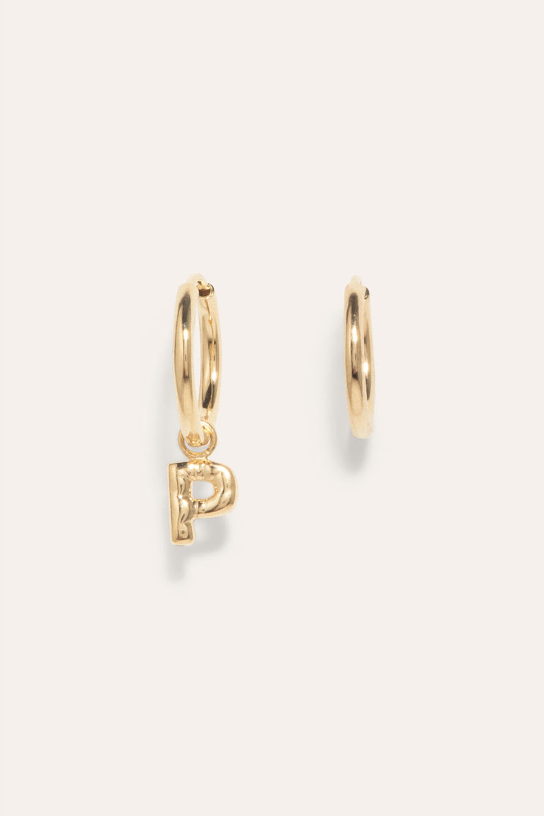 Classicworks™ P - Recycled Gold Vermeil Earrings