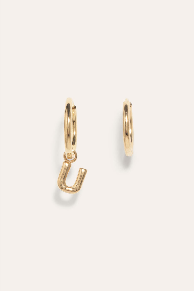 Boucles d'oreilles Classicworks™ U - Vermeil d'or recyclé