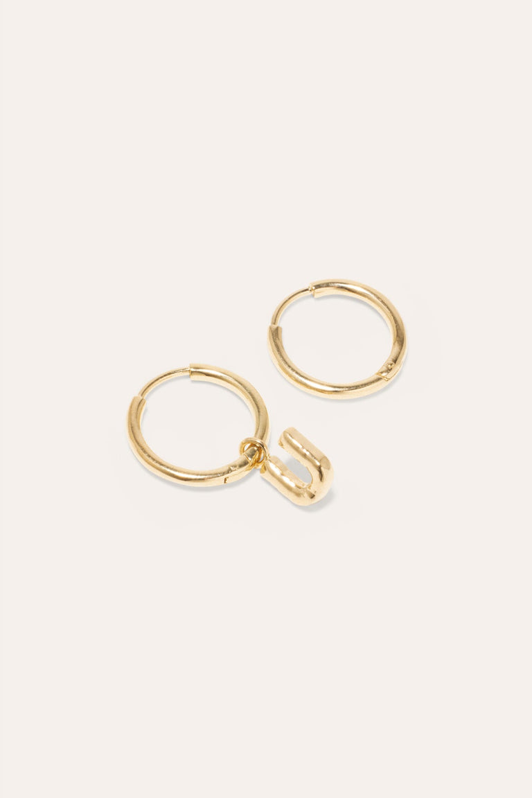 Boucles d'oreilles Classicworks™ U - Vermeil d'or recyclé