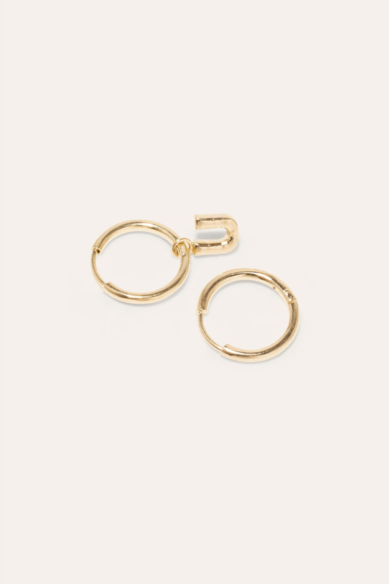 Boucles d'oreilles Classicworks™ U - Vermeil d'or recyclé