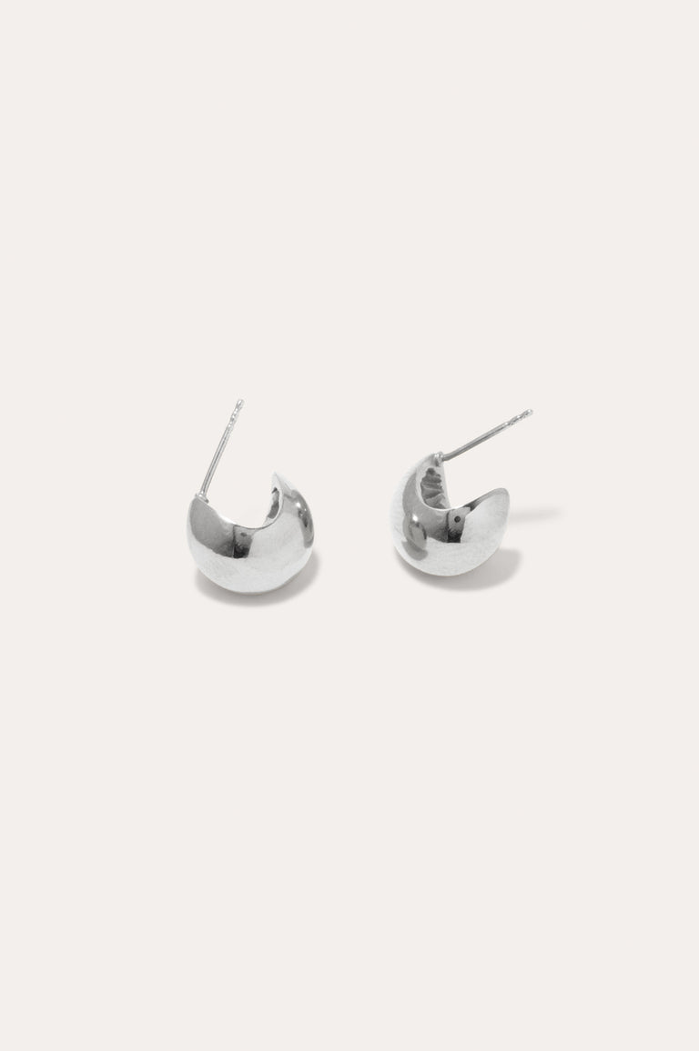The Curve (Essentials #004) - Platinum Plated Earrings