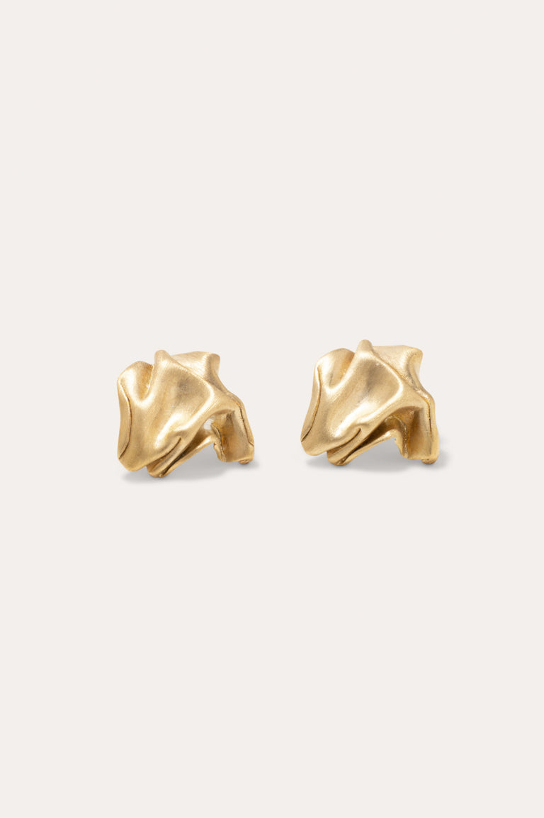 "Notsobig" Groundswell - Gold Vermeil Earrings