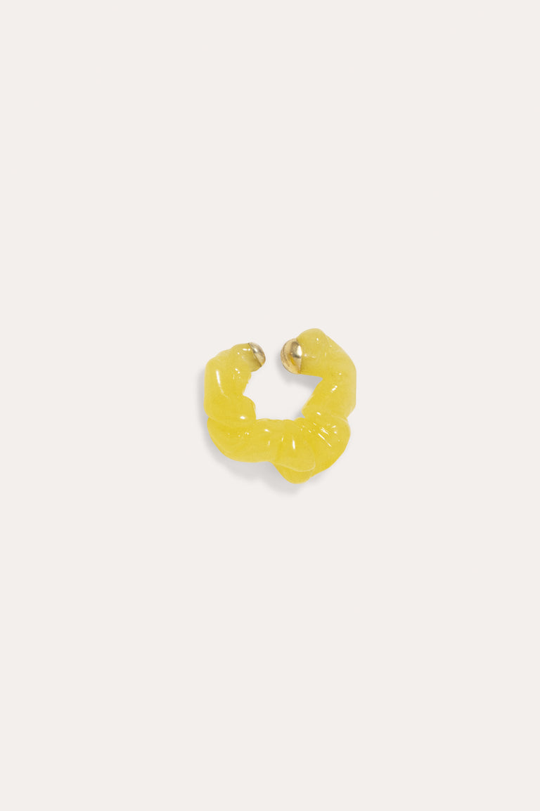 Ruffle - Yellow Bio Resin and Recycled Gold Vermeil Ear Cuff