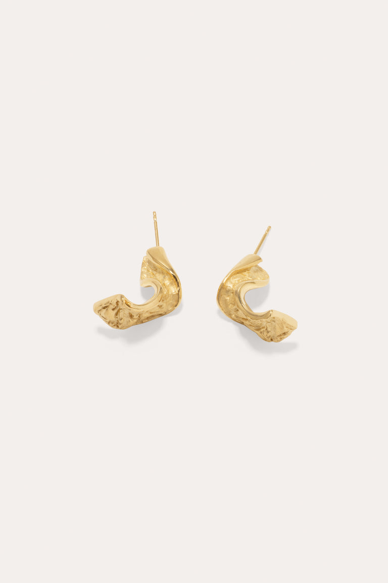 Ribbon II - Recycled Gold Vermeil Earrings