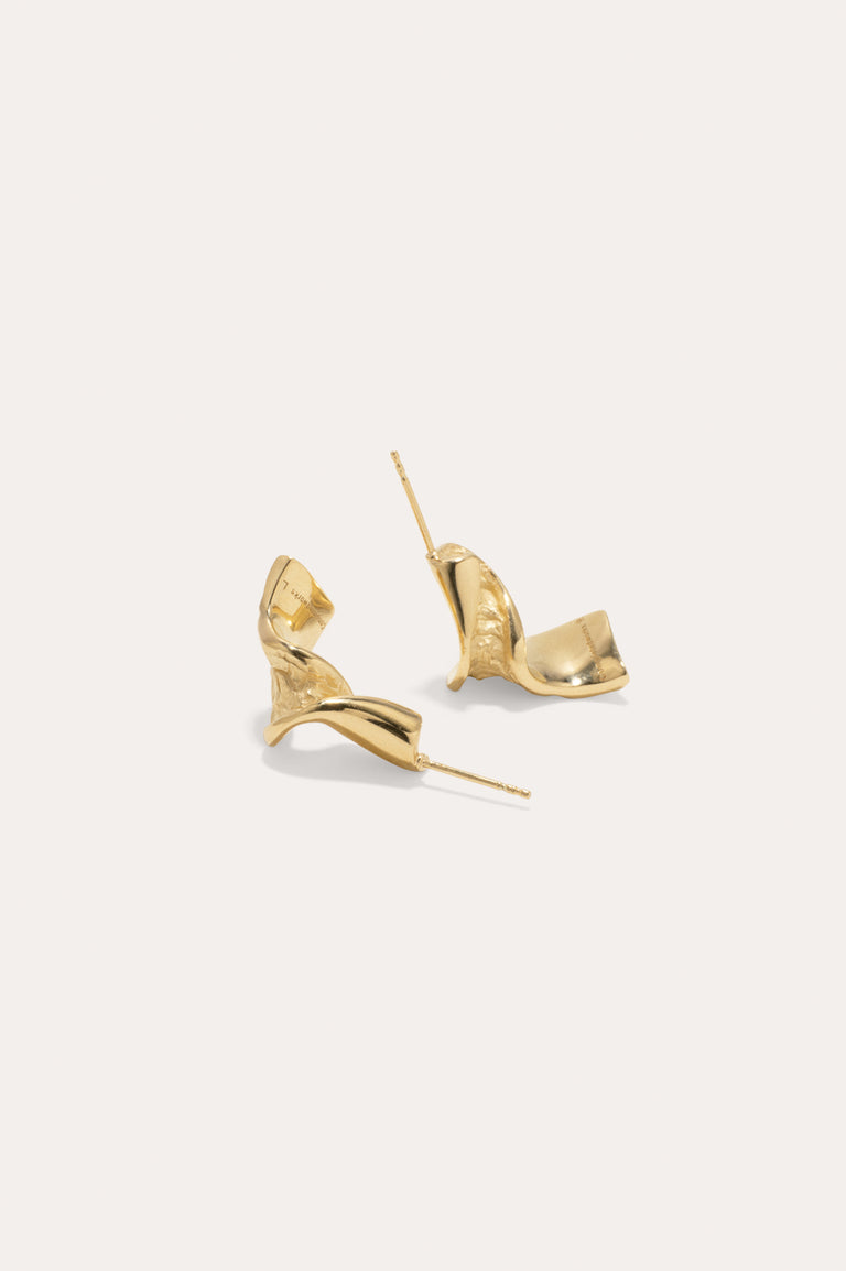 Ribbon II - Recycled Gold Vermeil Earrings