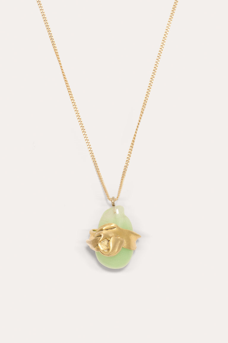 Wrapped - Jade Bio Resin and Gold Vermeil Pendant