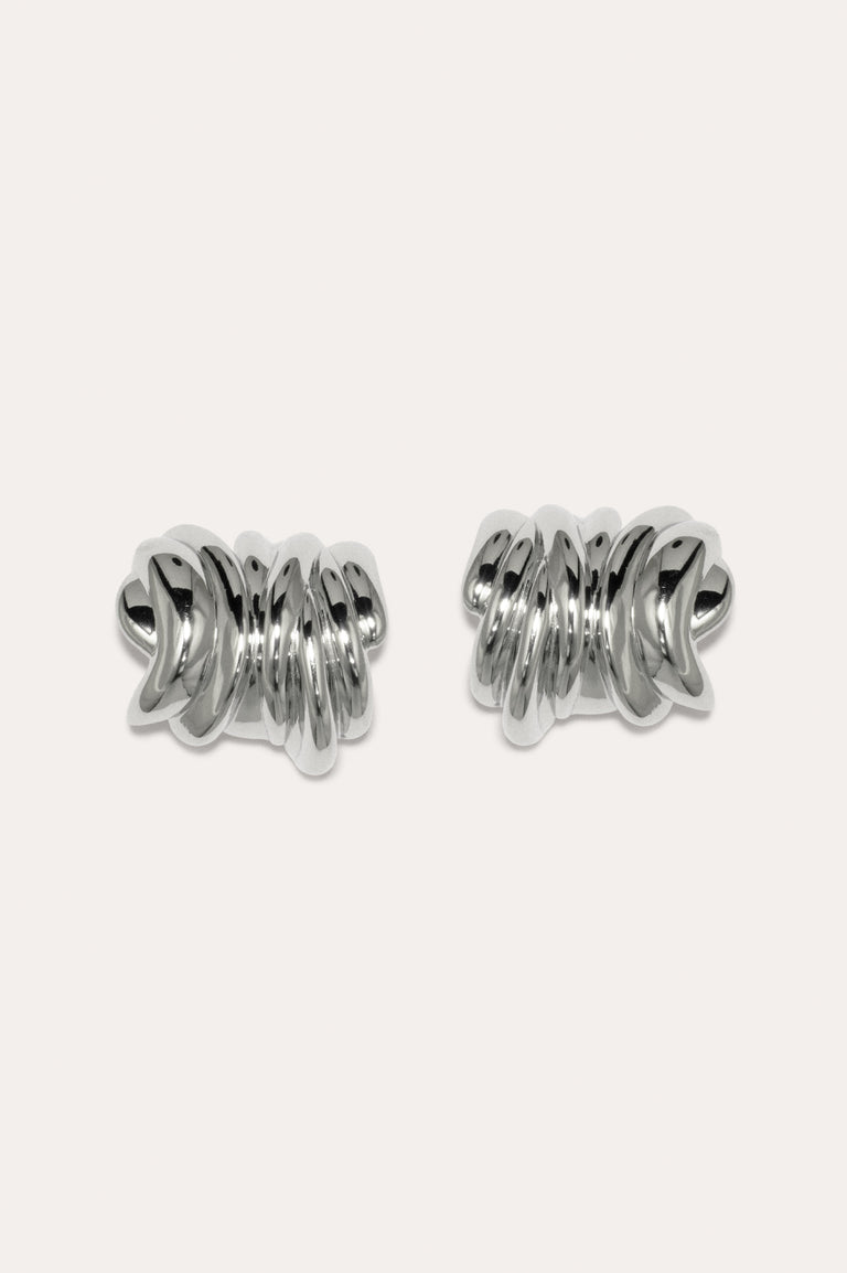Boucles d'oreilles Ailes - Plaqué platine