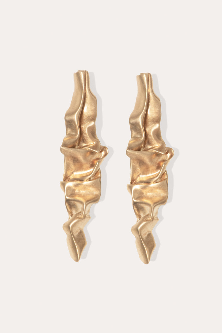 Froissé - Boucles d'oreilles en vermeil recyclé