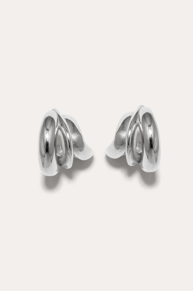 Dollop - Recycled Silver Earrings