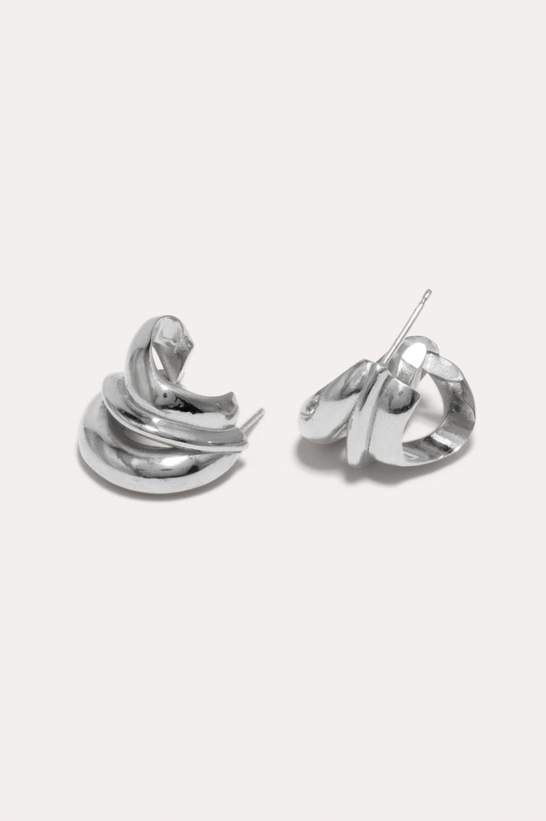 Dollop - Recycled Silver Earrings