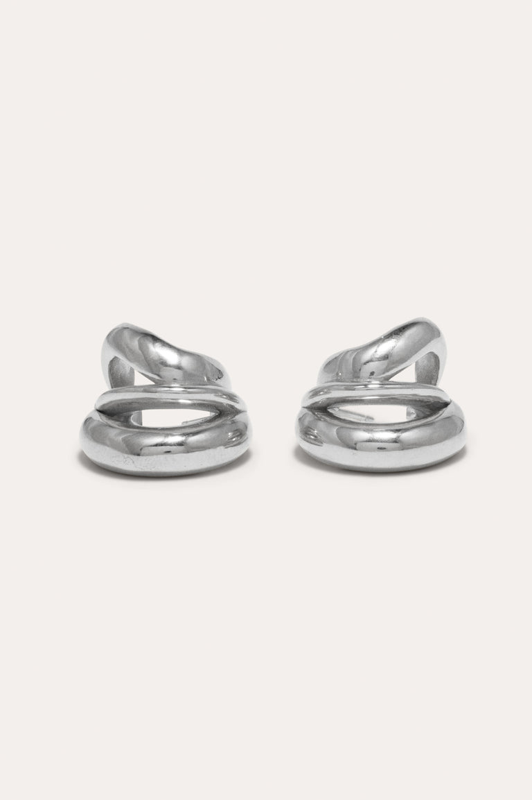 Dollop - Platinum Plated Earrings