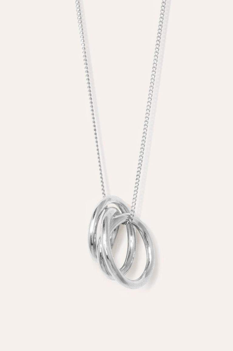 Flow - Platinum Plated Sterling Silver Pendant