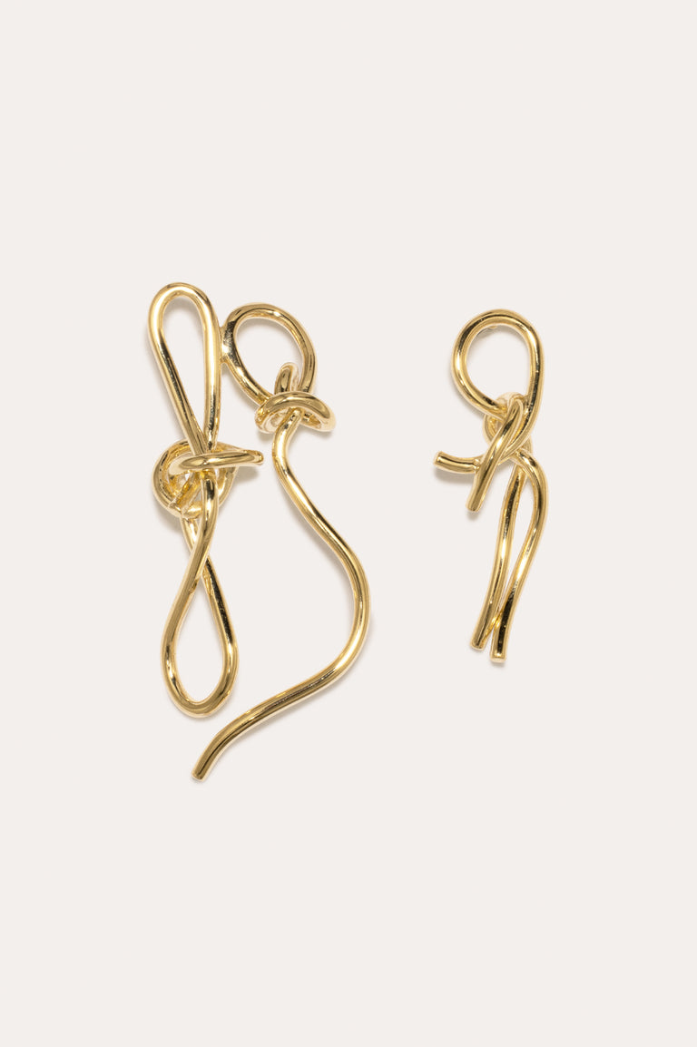 Double Thread - Recycled Gold Vermeil Earrings