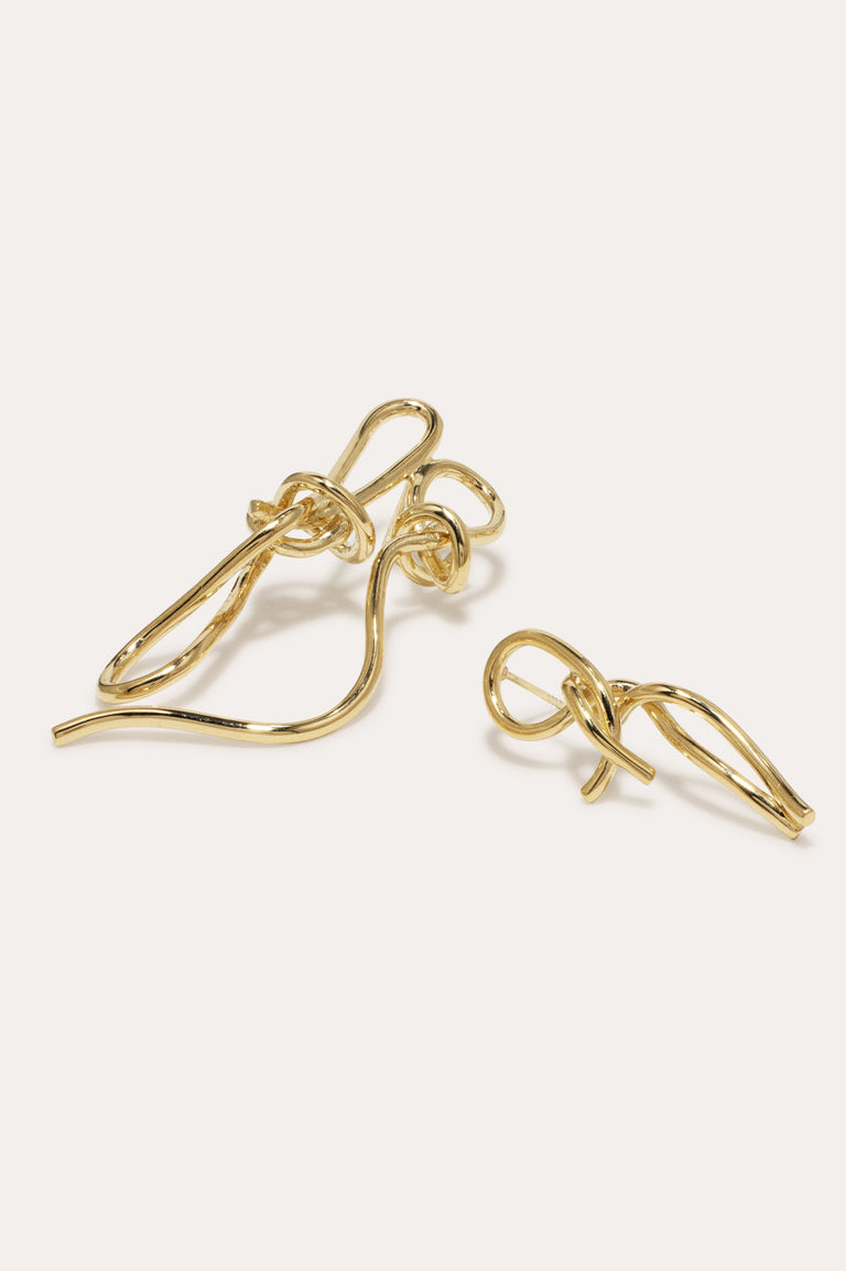 Double Thread - Gold Vermeil Earrings