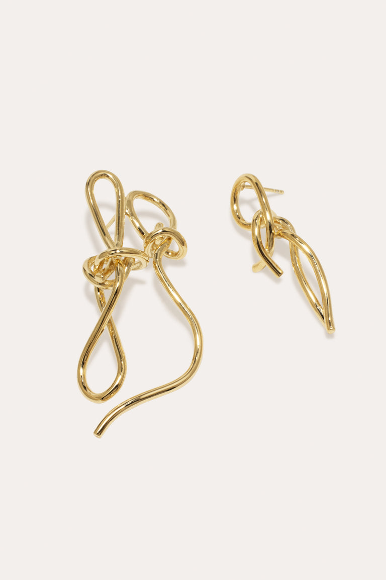 Double Thread - Gold Vermeil Earrings