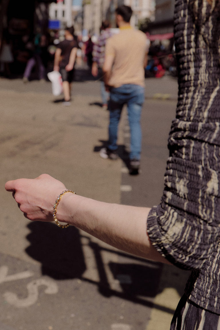 A Few Good Anti‐Heroes - Cubic Zirconia and Gold Vermeil Bracelet