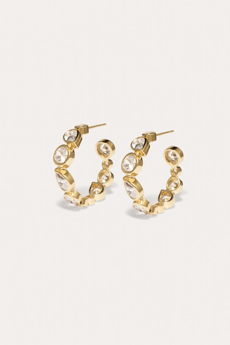 Quelques Bons Anti-Héros - Boucles d'oreilles en oxyde de zirconium et vermeil