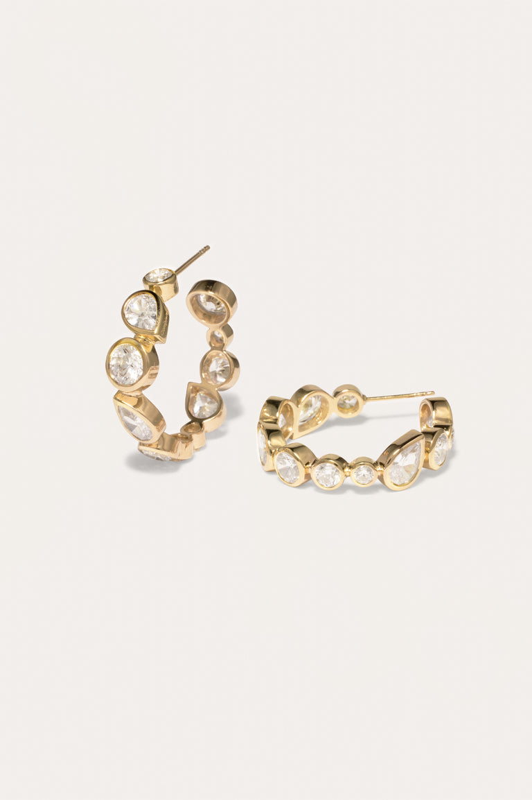 A Few Good Anti‐Heroes - Cubic Zirconia and Gold Vermeil Earrings