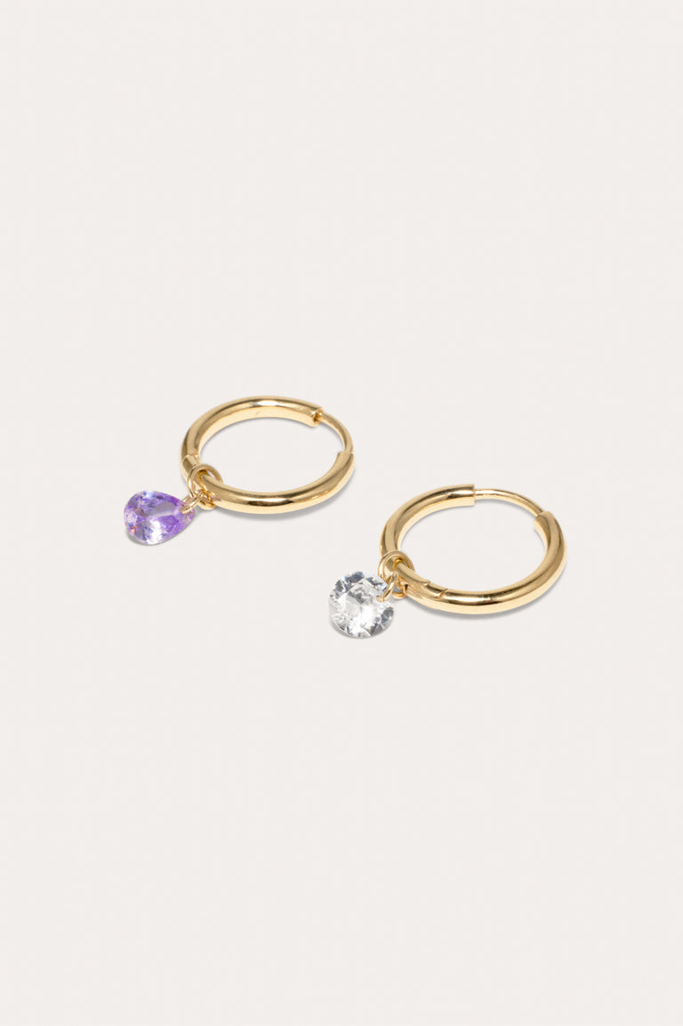 What a Lark! - Cubic Zirconia and Gold Vermeil Earrings