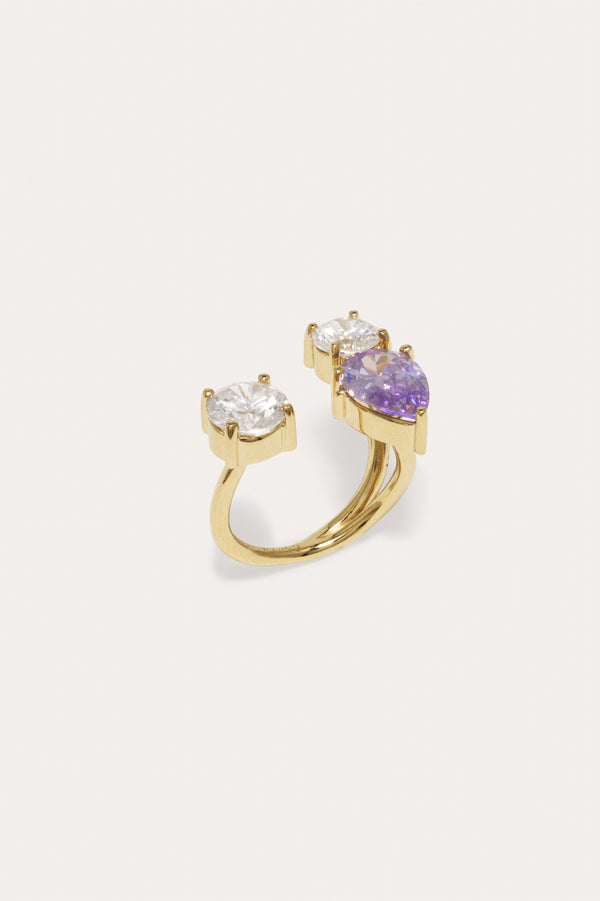 Z19 - Cubic Zirconia and Gold Vermeil Ring