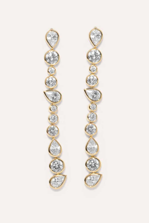 Glitch - Boucles d'oreilles en oxyde de zirconium et vermeil