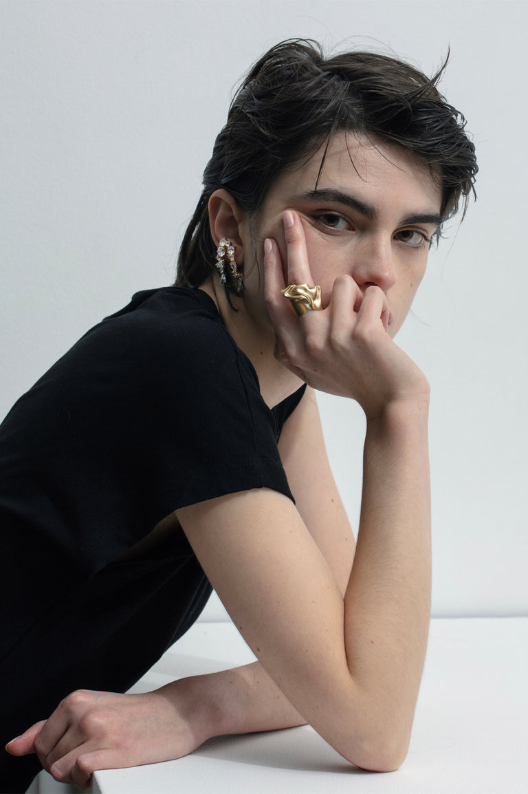 Pelican - Zirconia and Recycled Gold Vermeil Ear Cuff