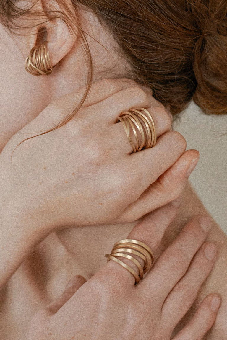 Why Am I Here And Not Somewhere Else - Gold Vermeil Ring